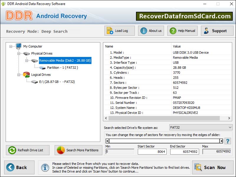 Recover Data from Android screenshot