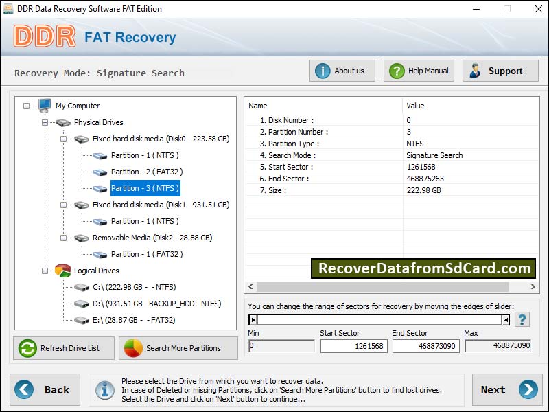 Recover Data from Fat