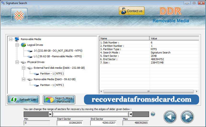 Recover Data from USB Media screenshot